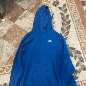 Blue-Green nike hoodie. Small pullover